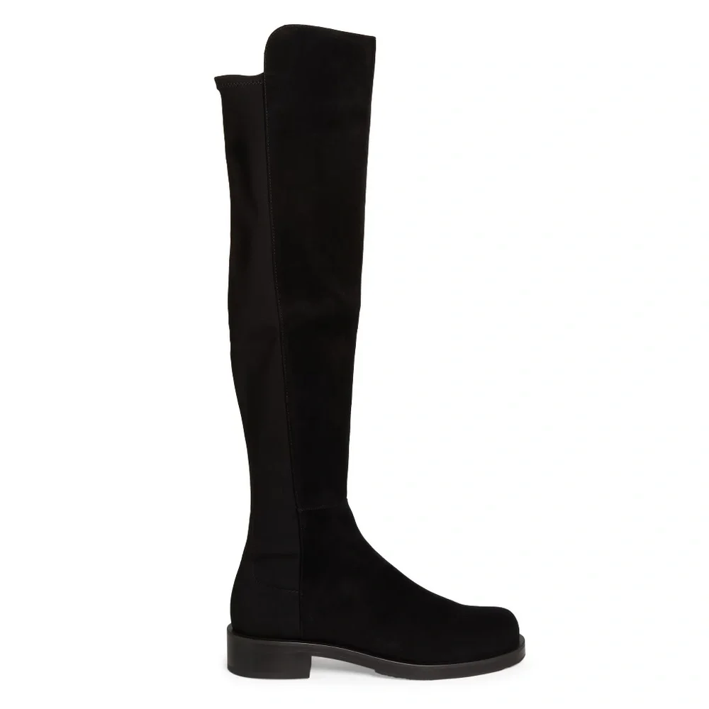 New Stuart Weitzman 5050 Bold Over The Knee Boot Black Sz 6.5